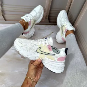 NIKE V2K BLANCA PALO ROSA